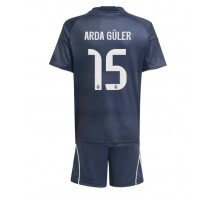 Real Madrid Arda Guler #15 Koszulka Wyjazdowa dzieci 2025-26 Krótki Rękaw (+ krótkie spodenki)